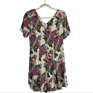 Vintage Purple Floral Romper size 8